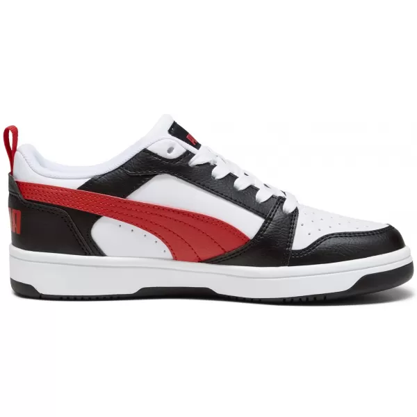  Detská obuv PUMA REBOUND V6 LO JR 39383304 PUMA BIELA/ČERVENÁ/ČIERNA 