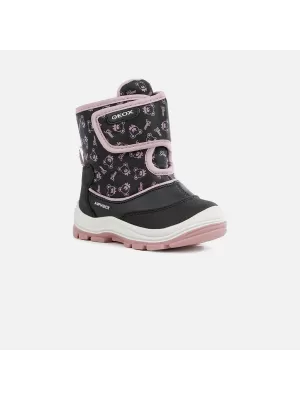 Dievčenské členkové čižmy GEOX FLANFIL ABX G008905 ČIERNA
