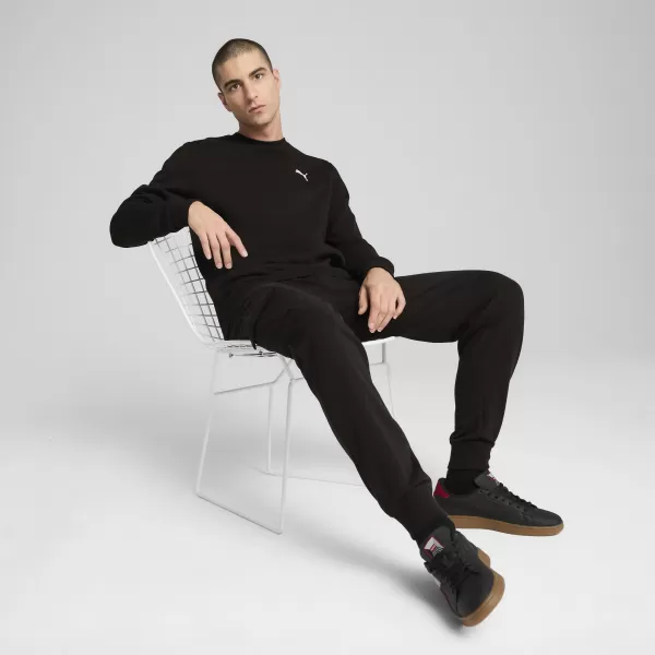  Pánska mikina PUMA ESS CREW FL 68256601 PUMA BLACK 