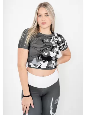 Dámsky funkčný prémiový crop top ALTISPORT VOJ/ALW022TR07 SIVÁ