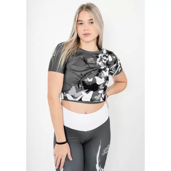  Dámsky funkčný prémiový crop top ALTISPORT VOJ/ALW022TR07 SIVÁ 