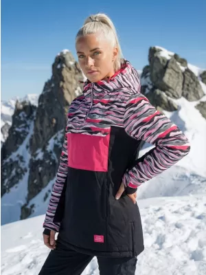 Dámska zimná bunda ALTISPORT GANICE ČIERNA/RUŽOVÁ