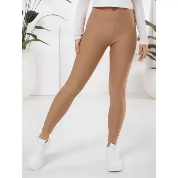  Dámske nohavice DSTREET UY2734 KARAMEL 