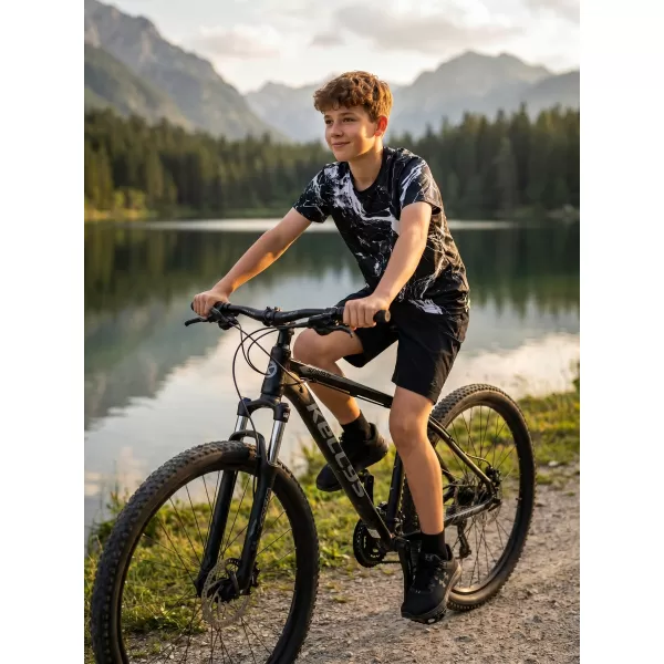  Detské prémiové funkčné tričko ALTISPORT VOJ/ALK071TR01 ČIERNOBIELY 