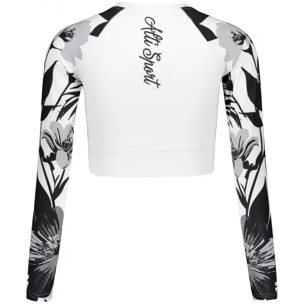  Dámsky funkčný prémiový crop top ALTISPORT VOJ/ALW115TR04 ČIERNOBIELY 