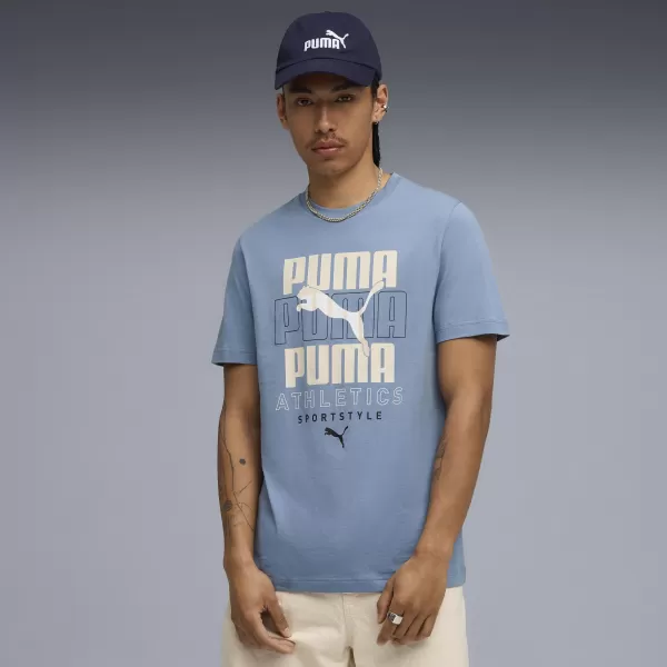  Tričko PUMA GRAPHIC STACKED GRAPHIC TEE 68803834 STUDENÝ MODRÝ 
