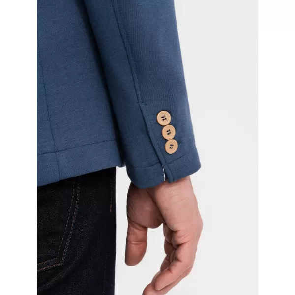  Pánska bunda OMBRE OM-BLZB-0101 TMAVO MODRÁ 