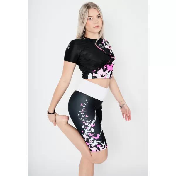  Dámsky funkčný prémiový crop top ALTISPORT VOJ/ALW022TR07 ČERNORŮŽOVÁ ČIERNA RUŽOVÁ 