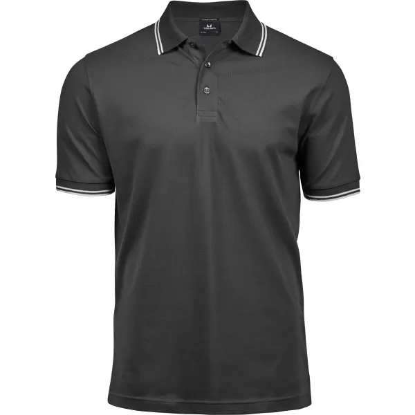  Pánske tričko TEE JAYS | TJ 1407 DARK GREY/WHITE 