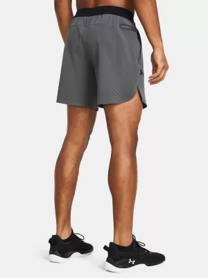 Pánske šortky UNDER ARMOUR UA PEAK WOVEN SHORTS 1376782-025 SIVÁ