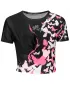 Dámsky funkčný prémiový crop top ALTISPORT VOJ/ALW022TR07 ČERNORŮŽOVÁ ČIERNA RUŽOVÁ