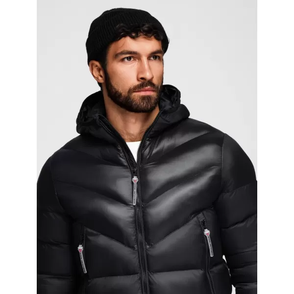  Pánska bunda OMBRE OM-JAHP-0303 ČIERNA 