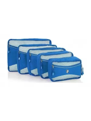 Sada organizátorov HEYS ECO PACKING CUBE 5PC SET II MODRÁ