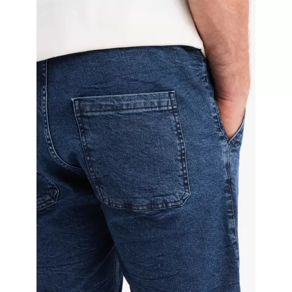  Pánske šortky OMBRE OM-SRDS-0161 TMAVO MODRÁ 