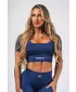 Tvarujúci bezšvový crop top FLOW SEAMLESS 499 BLUE Nebbia