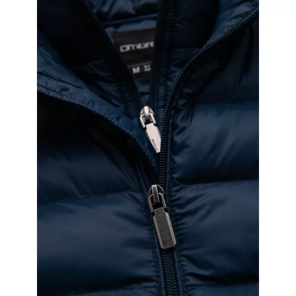  Pánska bunda OMBRE OM-JALP-0231 NÁMORNÍCKA MODRÁ 