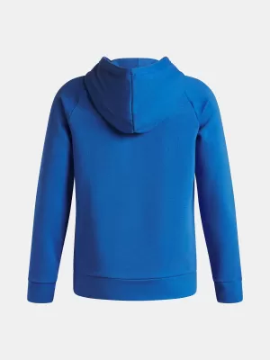 Chlapčenská mikina UNDER ARMOUR UA RIVAL FLEECE HOODIE 1379792-402 MODRÁ