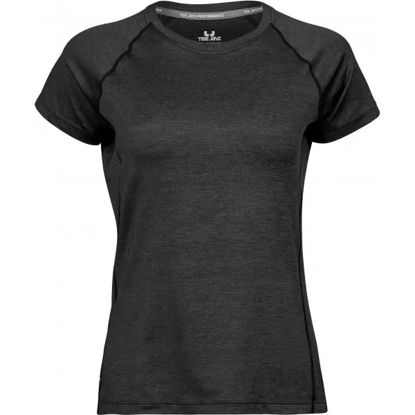  Dámske tričko TEE JAYS | TJ 7021 BLACK MELANGE 