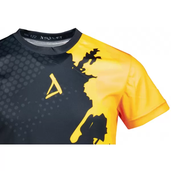  Detské prémiové funkčné tričko ALTISPORT VOJ/ALM112TR01 ČIERNO-FLUO ORANŽOVÁ 