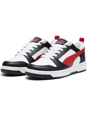 Detská obuv PUMA REBOUND V6 LO JR 39383304 PUMA BIELA/ČERVENÁ/ČIERNA