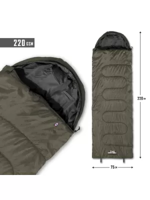 Spací vak PENTAGON SENTINEL SLEEPING BAG 220GR/M² D19001 HNEDÁ ŠEDÁ