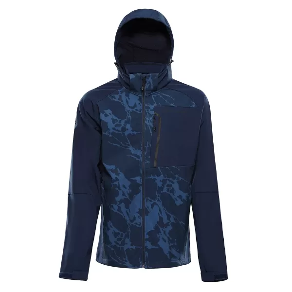 Pánska bunda so softshell ALPINE PRO HOOR MODRÝ 