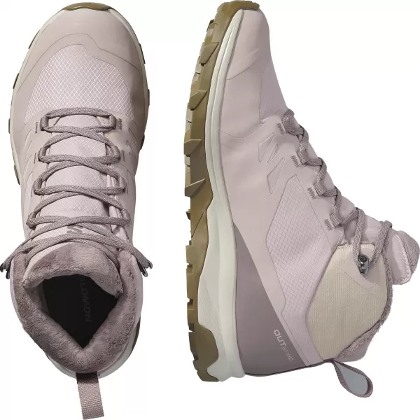  Dámske topánky SALOMON OUTSNAP WATERPROOF W ETHEREA/ŽELEZO/KOJOT HNEDÁ 