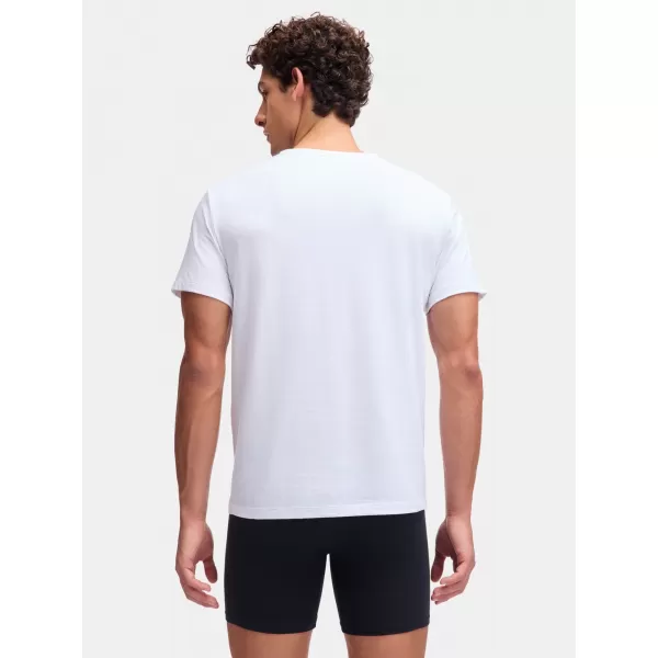  Pánske tričko UNDER ARMOUR M UA PERF COTTON CREW NECK-2PK 6007621-100 BIELA 