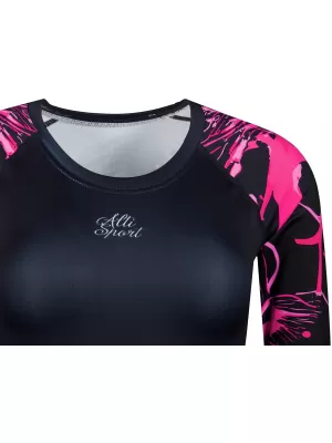 Dámsky funkčný prémiový crop top ALTISPORT VOJ/ALW114TR04 HORKÁ RUŽOVÁ