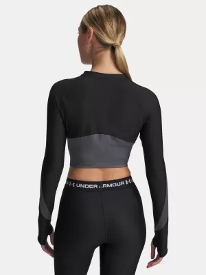 Dámske tričko UNDER ARMOUR UA HG RIB 1/4 ZIP 6003981-004 ČIERNA