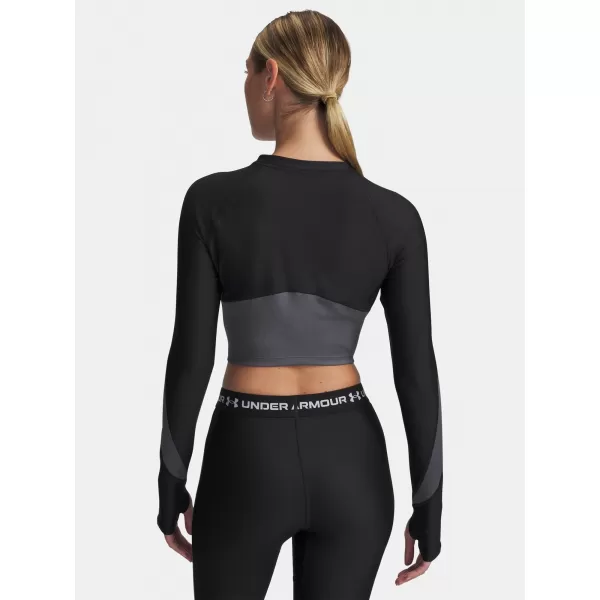  Dámske tričko UNDER ARMOUR UA HG RIB 1/4 ZIP 6003981-004 ČIERNA 