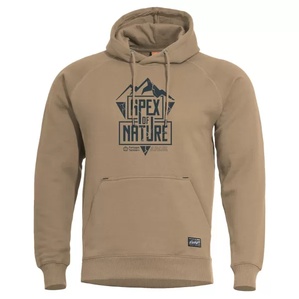  Mikina PENTAGON PHAETON HOOD SWEATER APEX OF NATURE K09021 HNEDOHNEDÁ 