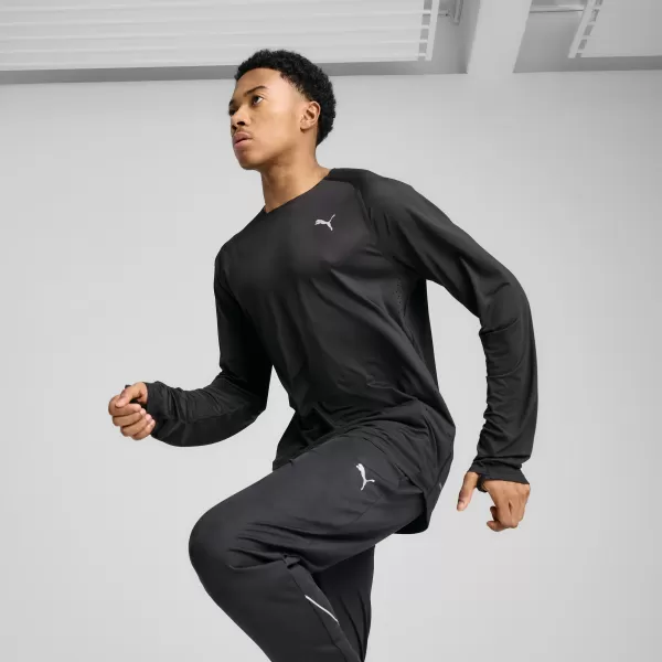  Tričko PUMA M RUN CLOUDPUN LONG SLEEVE 52662801 PUMA BLACK 