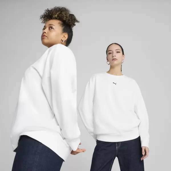  Dámska mikina PUMA ESS OVERSIZED CREW FL 68540002 PUMA BIELA 