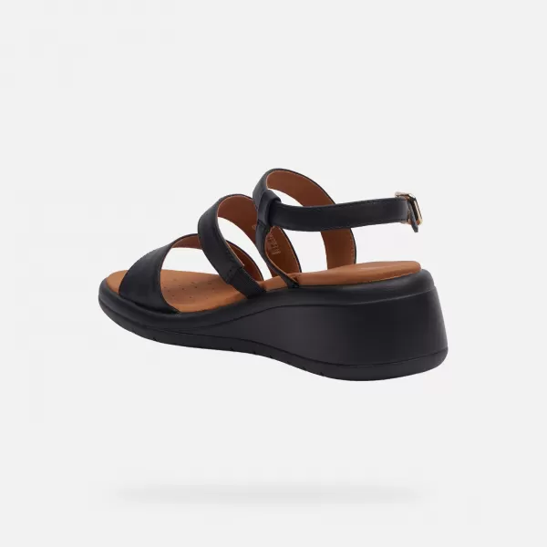  Dámske sandále GEOX MELICONIA G000972 ČIERNA 