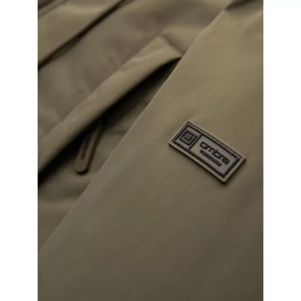  Pánský kabát OMBRE OM-JAFL-0109 OLIVOVÝ 