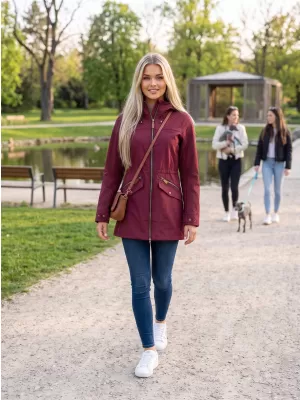 Dámska bunda softshell ALTISPORT GEMEE BURGUNDSKO