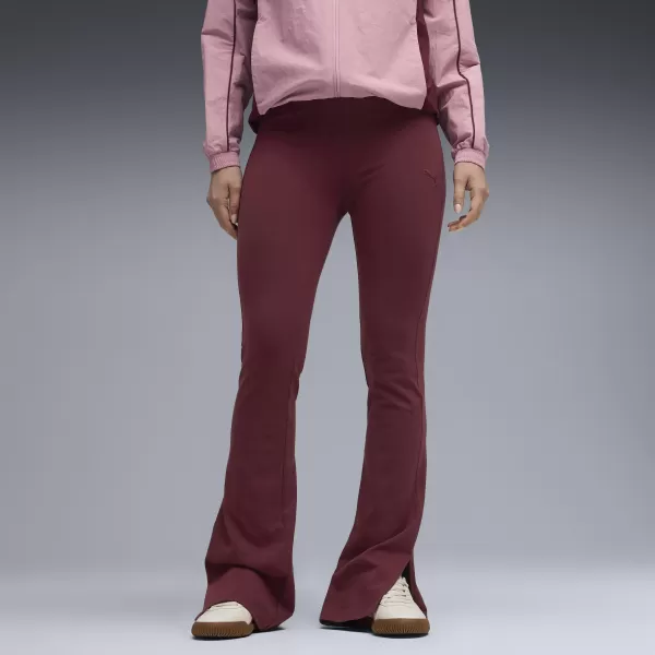 Dámske legíny PUMA HER HIGH-WAIST FLARED LEGGINGS 68815696 RUBÍNOVÝ LESK 
