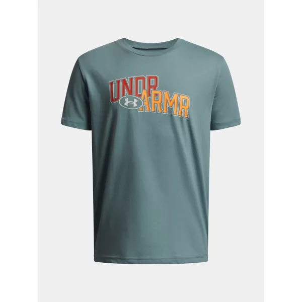  Chlapčenské tričko UNDER ARMOUR UA OVERLAY WM SS 6005069-323 ZELENÁ 