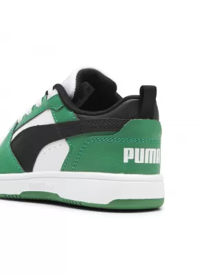 Topánky PUMA REBOUND V6 LO PS 39383405 PUMA BIELA/PUMA ČIERNA/ZELENÁ