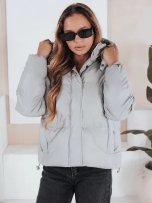 Dámska bunda DSTREET COLLAR TY5190 SVETLO ŠEDÁ