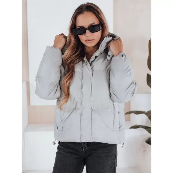  Dámska bunda DSTREET COLLAR TY5190 SVETLO ŠEDÁ 