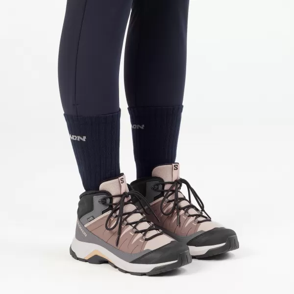  Dámske topánky SALOMON X-ADVENTURE COLDRUSH WATERPROOF W ETHEREA/ŽELEZNÁ/MAHAGÓNOVÁ RUŽA 