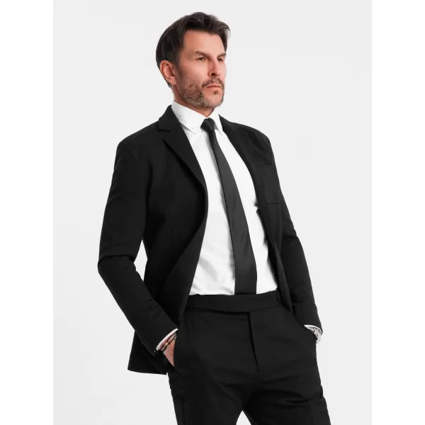 Pánska bunda OMBRE OM-BLZB-0101 ČIERNA 