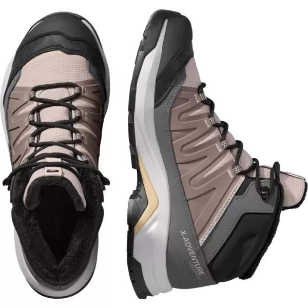  Dámske topánky SALOMON X-ADVENTURE COLDRUSH WATERPROOF W ETHEREA/ŽELEZNÁ/MAHAGÓNOVÁ RUŽA 