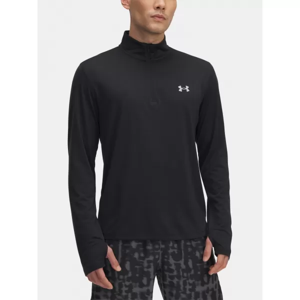 Pánske tričko UNDER ARMOUR UA LAUNCH 1/4 ZIP 6005542-001 ČIERNA 