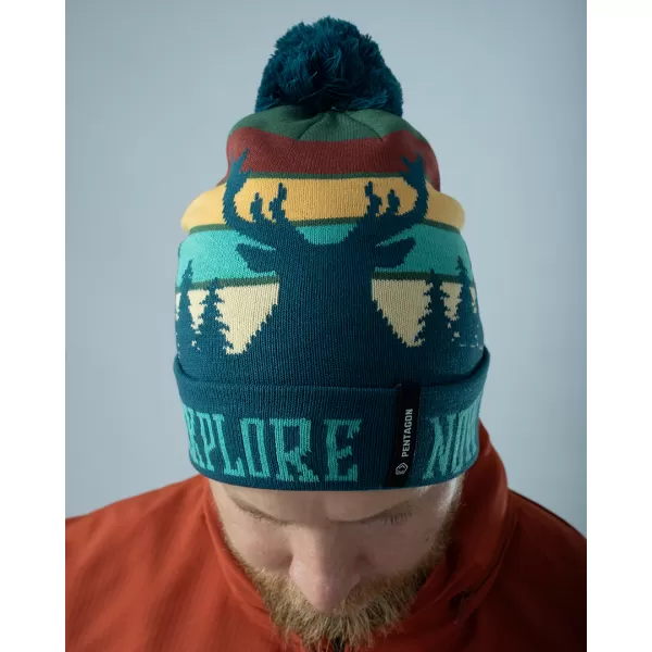  Čiapka PENTAGON SANCTUARY DEER KNIT BEANIE K13060 VIACFAREBNÝ 