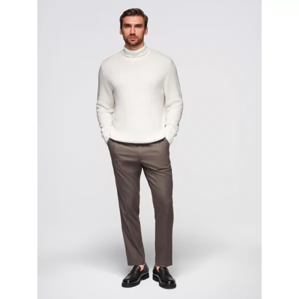  Pánsky sveter OMBRE OM-SWTN-0162 BIELY 