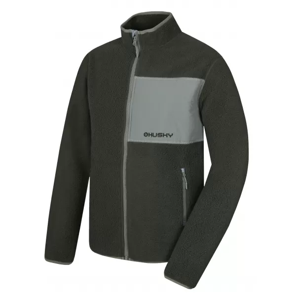  Pánska mikina HUSKY ADDY ZIP M VYBLEDNUTÁ ZELENÁ 