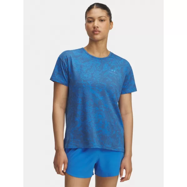  Dámske tričko UNDER ARMOUR VANISH ENERGY SS 2.0 PRINT 1389222-402 MODRÁ 